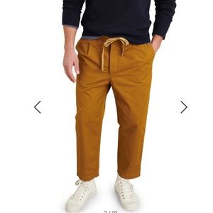 NWT Alex Mill Pull On Pleated Tech Pant in Golden Khaki-Large reg $135